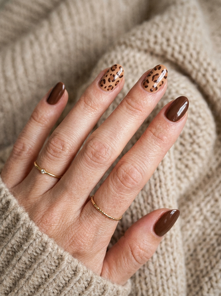 Brown Leo Nails als Leo Nägel Inspiration 2026